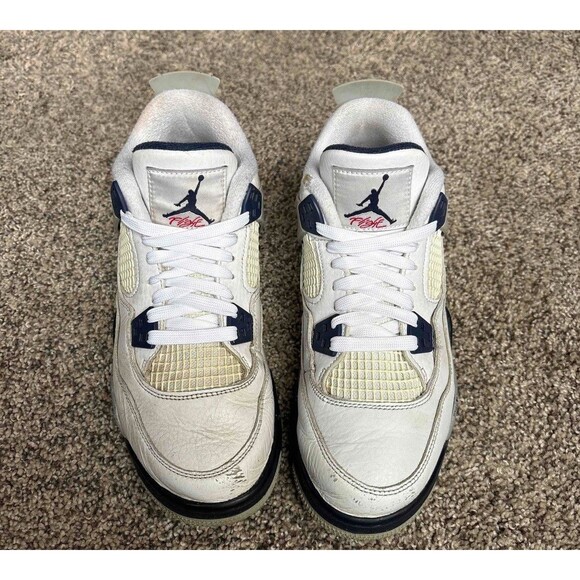 Nike Air Jordan 4 Midnight Navy Size 7 Youth (Size 8.5 Women's) - Picture 3 of 9